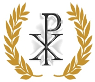 Chi Rho Laurel Wreath Symbol